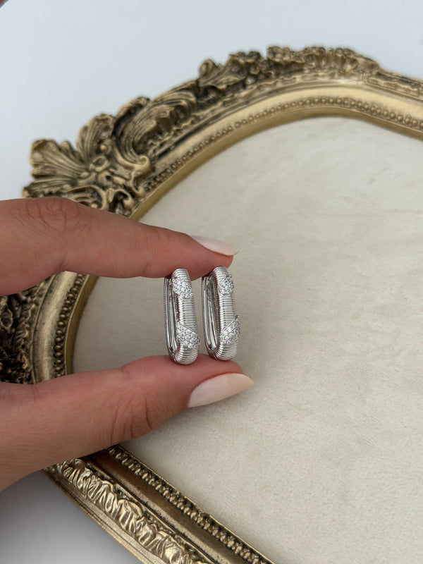 Çizik Silver Küpe