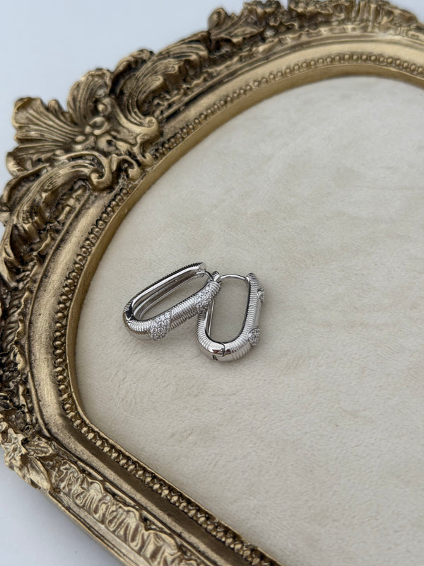 Çizik Silver Küpe