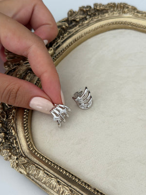 Dört Sıra Silver Küpe
