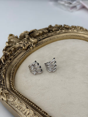 Dört Sıra Silver Küpe