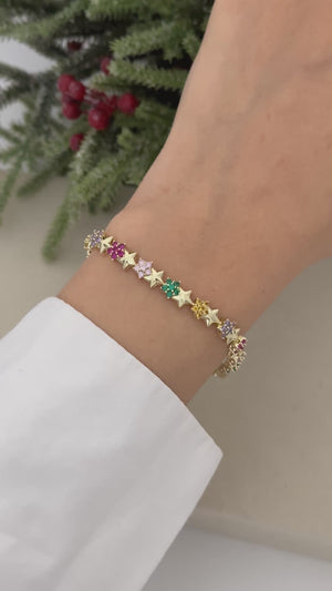 Vip Yıldız Aralıklı Bileklik