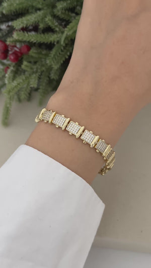 Kare İçi Taşlı Bileklik