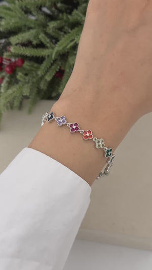 Silver Renkli Taşlı Vip Bileklik